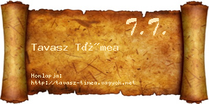 Tavasz Tímea névjegykártya