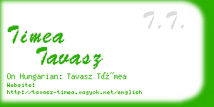 timea tavasz business card